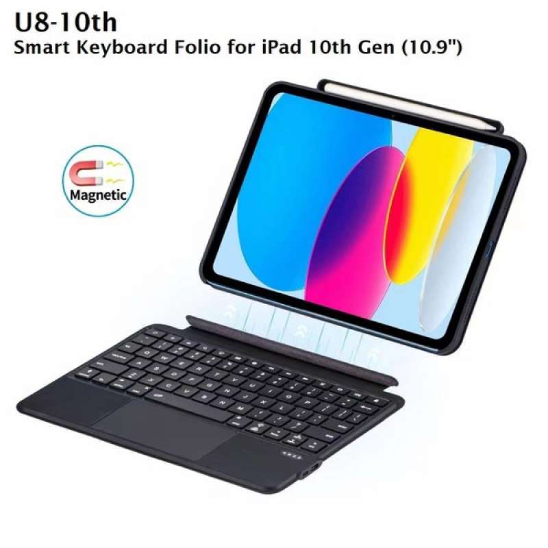Jual U8 iPad 10th Gen Detachable Bluetooth Mini Keyboard Case