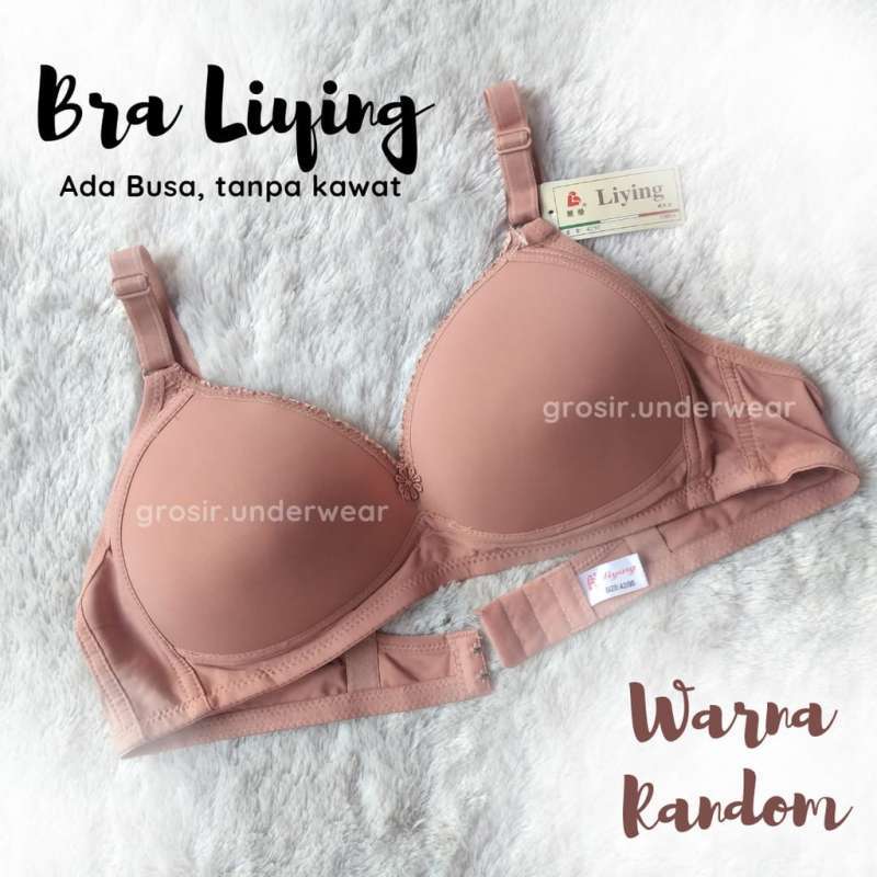 BH LIYING BRA BUSA BH TANPA KAWAT BH BUSA CANTIK LIYING BRA 36 38 40 42 WARNA RANDOM