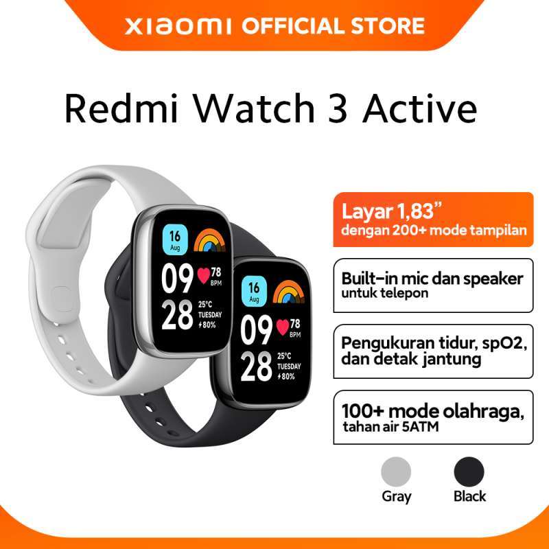 Jual Official Xiaomi Redmi Watch 3 Active Tahan Air 5ATM 100