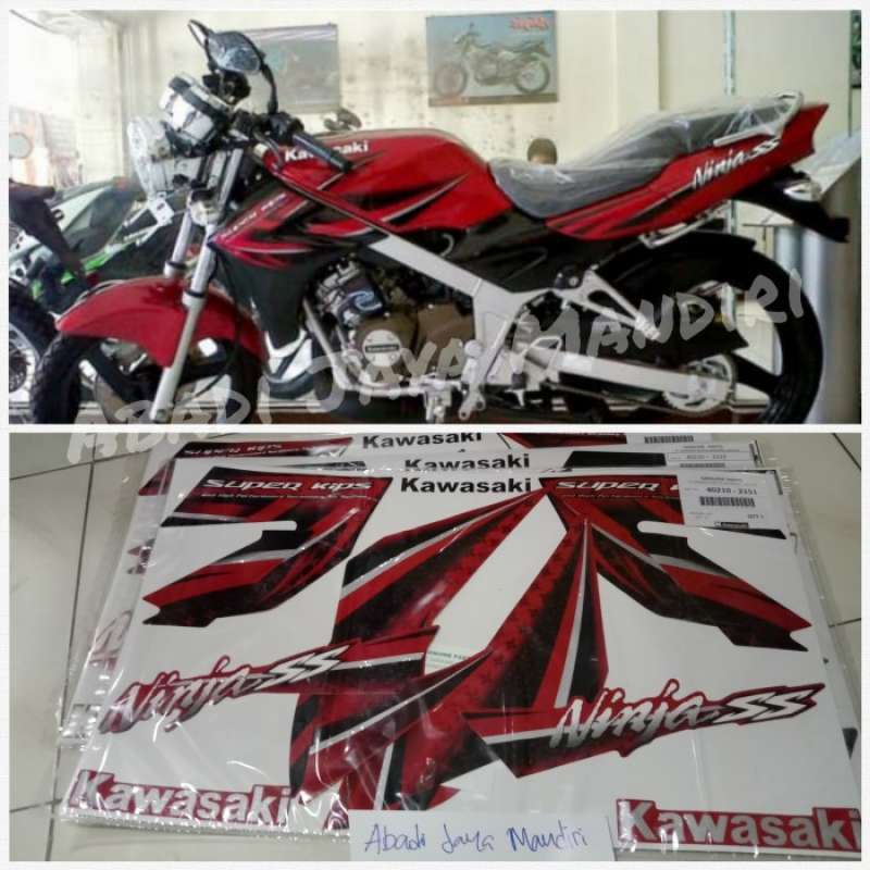 Promo Striping Stiker kawasaki Ninja Ss merah 2012 asli kawasaki