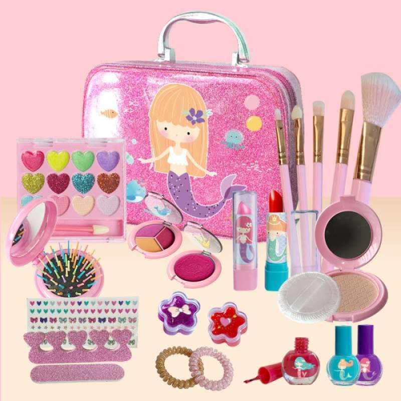 Jual Mainan Make Up Set Bag Mermaid Children Pretend Plays Make