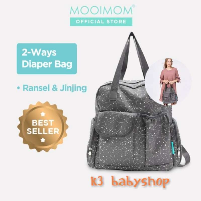 Promo Mooimom 2 ways Diaper Bag Tas Perlengkapan Bayi Travel Hadiah Lahiran Diskon 23 Di Seller Darkness Kebon Kacang Kota Jakarta Pusat Blibli