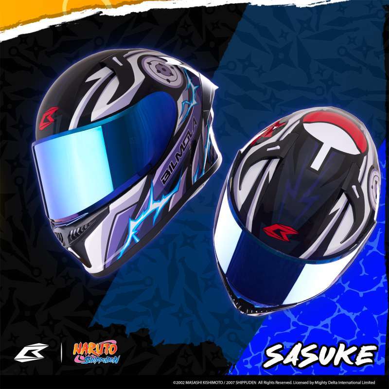 Jual Bilmola Helmet X Naruto Collaboration Uchiha Sasuke Size Xl