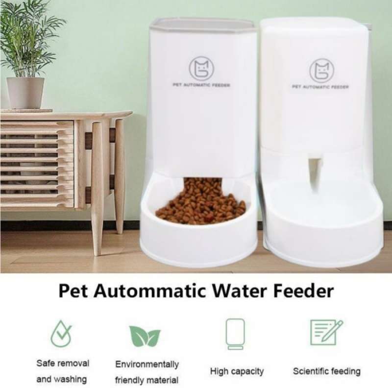 Automatic Pet Feeder For Dog Cat Food And Water Dispenser