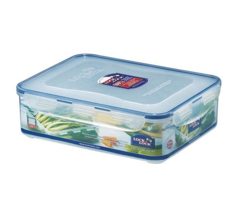 Lock & Lock Rect. Short Food Container 3.9L w/ Divider