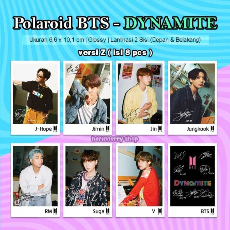 Promo dapat 8 Pcs Polaroid Bts Dynamite Souvenir Kpop Laminasi 2 Sisi Dynamite z Diskon 38 Di Seller Heri Merry Kpop Petir 2 Kota Tangerang Blibli