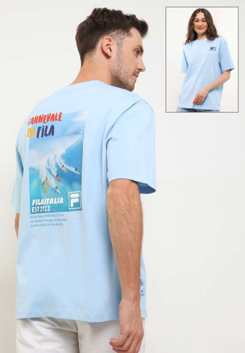 Light blue fila shirt online