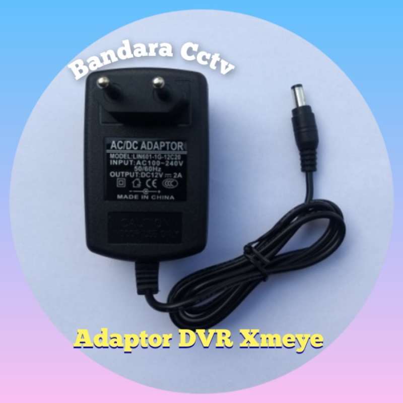 Adaptor Dvr Hikvision Dahua Xmeye 12Volt 2A Original Terbaru