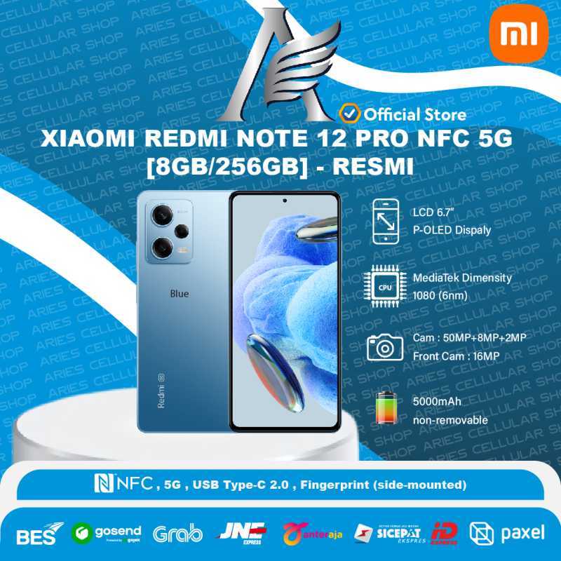 Jual Xiaomi Redmi Note 12 Pro 5G NFC - 8GB 256GB (8/256) Garansi