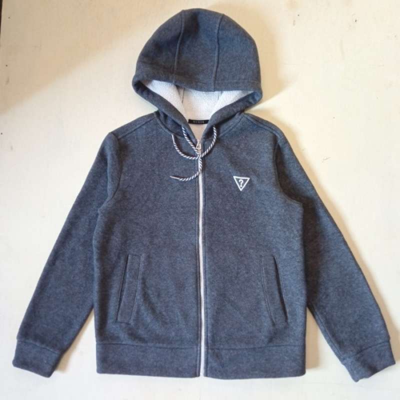 Jual Jaket Sweater Hoodie zipper GUESS original like new di