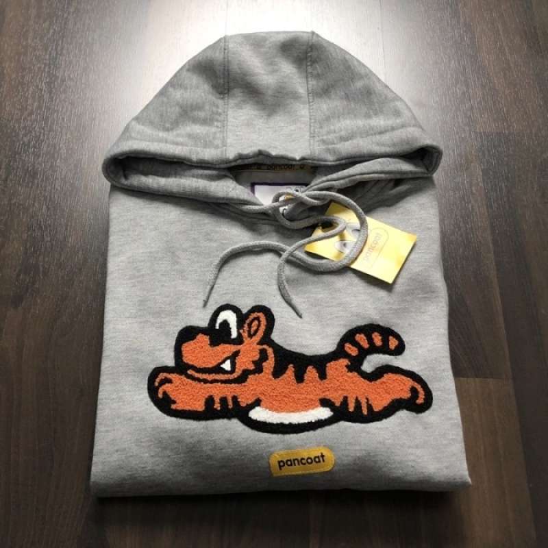 Jual SWEATER HOODIE PANCOAT TIGER ABU ABU FULLTAG MIRROR 1 1