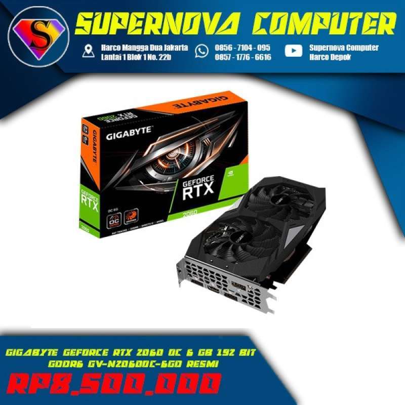 Promo Gigabyte Geforce Rtx 2060 Oc 6 Gb 192 Bit Gddr6 Gv N2060Oc
