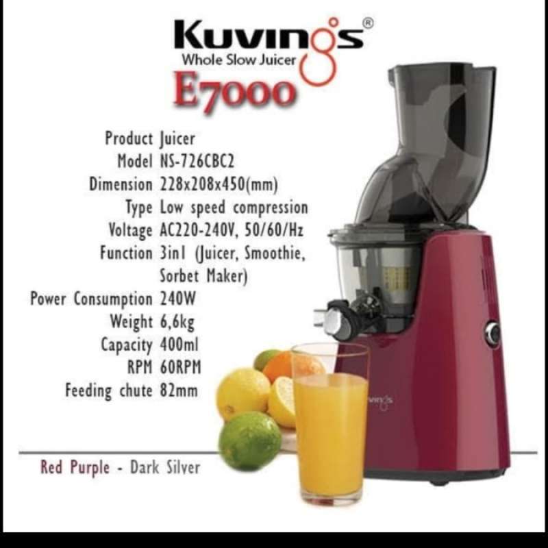 KUVINGS E7000 Whole Slow Juicer Garansi Resmi
