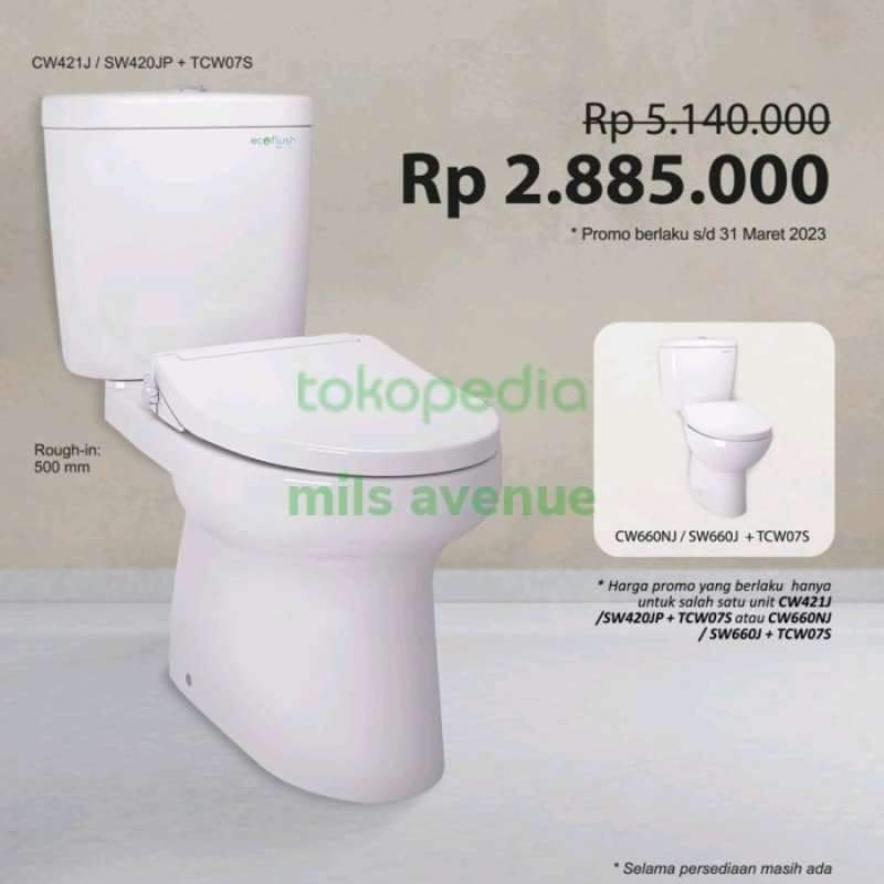 Promo Closet Duduk Toto Kloset ginal Complete Set Promo Murah