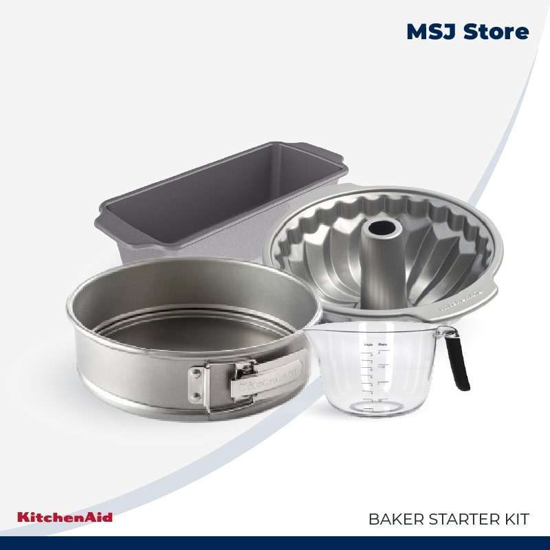 Jual Baker Starter Kit Loaf Pan, Bundt Pan, Spring Form, Batter