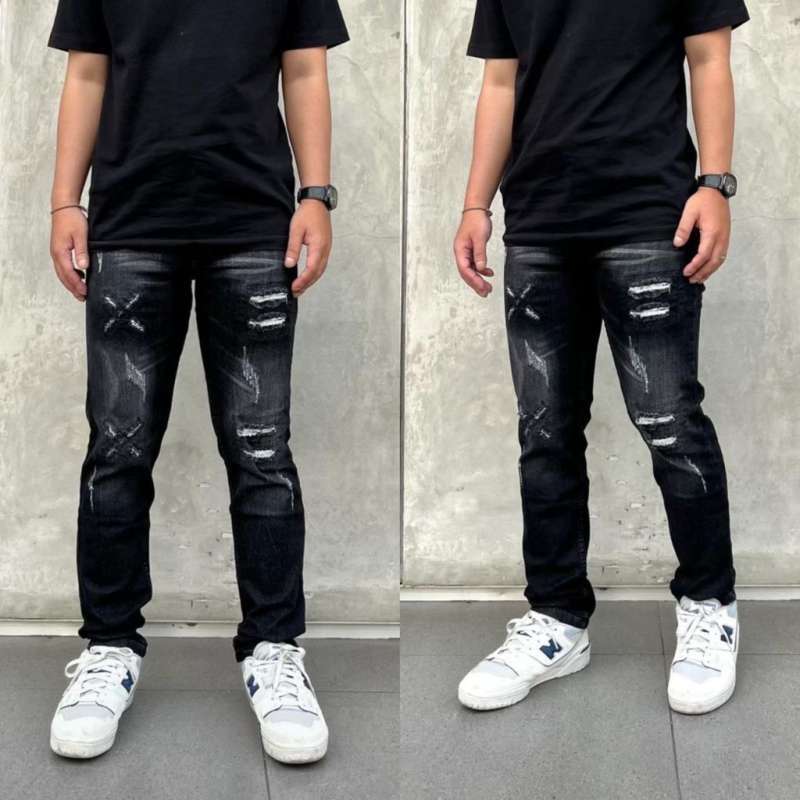 Ripped jeans pria h&m cheap