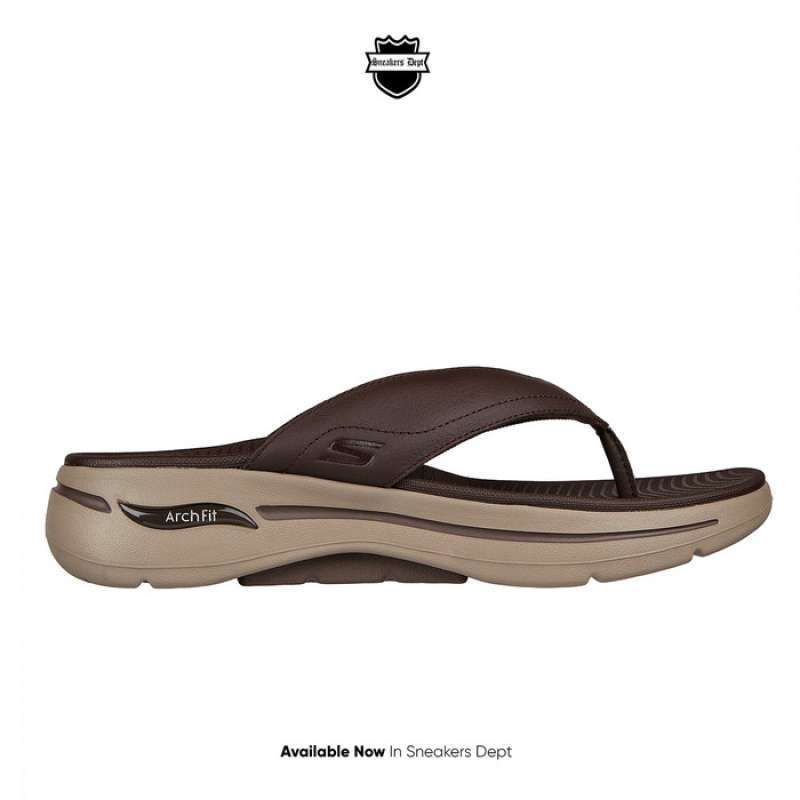 Jual Sandal Pria SKECHERS GO WALK ARCH FIT SANDAL 229022BRN