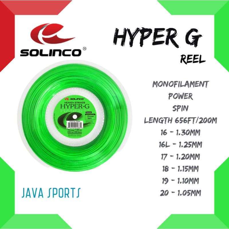 Baru Solinco Hyper G / Hyper-G String Reel 200M ( Senar Raket Tenis ) Promo