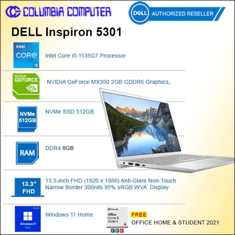 Core I7 1165g7 Inspiron 13 5301 Laptop 11th Generation Inspiron 13