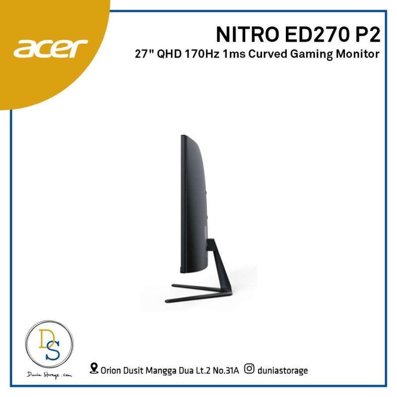 Jual ACER Nitro ED270U P2 Curved Gaming Monitor 27 QHD, 170Hz, 1ms di  Seller Dunia Storage - Mangga Dua Selatan, Kota Jakarta Pusat | Blibli