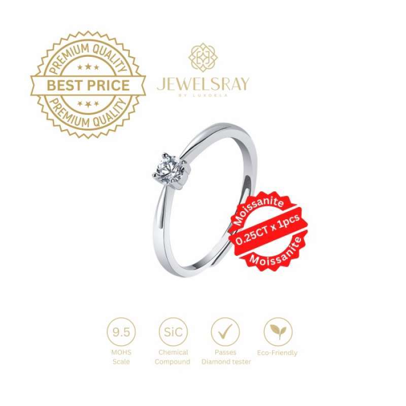 Promo Cincin Kawin Blaine Moissanite Solitaire Wedding Ring Cincin