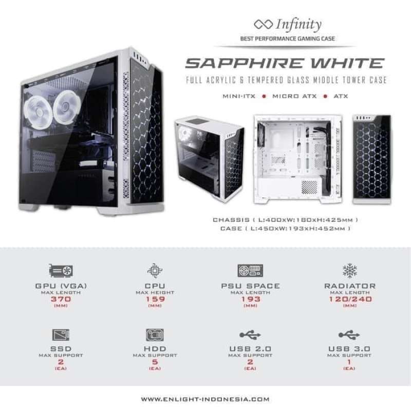 Infinity hotsell sapphire white