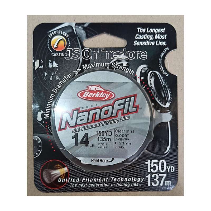 Berkley Nanofil 12 LB 150 Yards Clear Mist for sale online