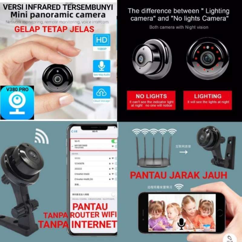 Promo V380 IP CAMERA 2MP MINI SPYCAM WIRELESS Diskon 23 di Seller