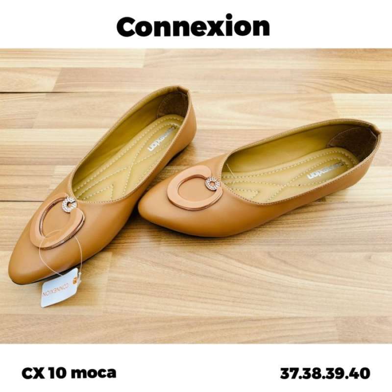 Sepatu kerja flatshoes empuk cnx 10 connexion