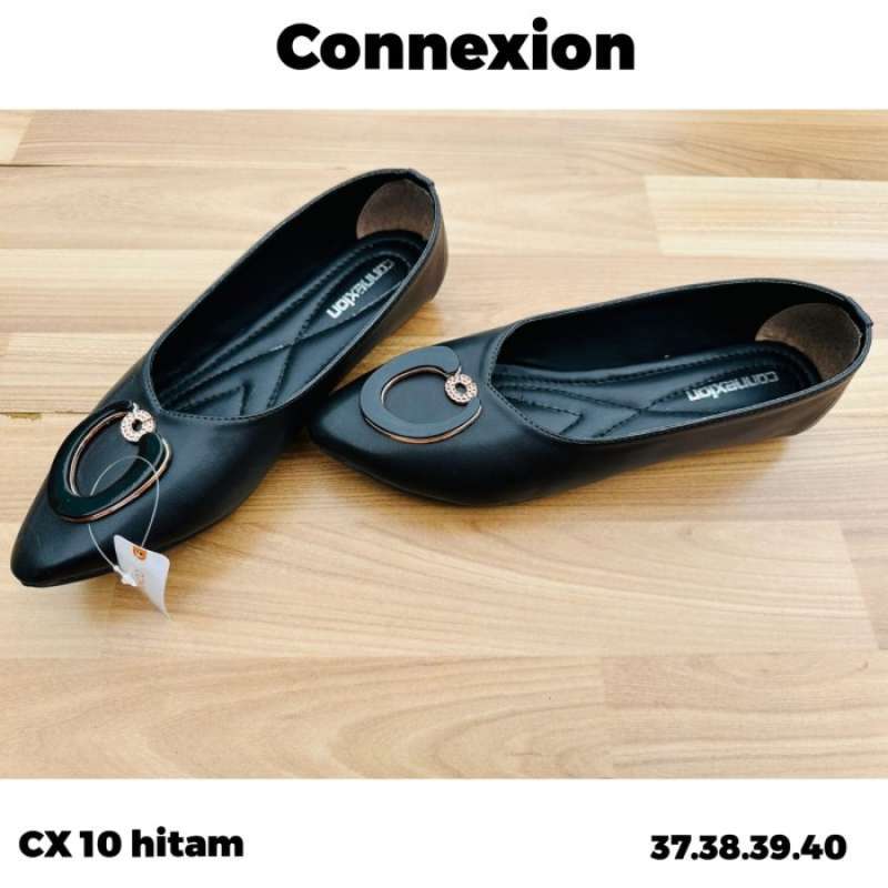 Sepatu kerja flatshoes empuk cnx 10 connexion