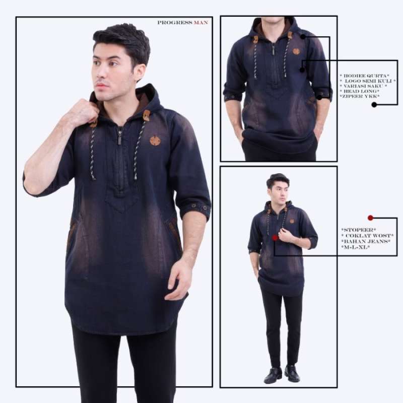 Jual Baju Koko Hoodie Kurta Pakistan Dewasa Muslim Terkini di Seller Bridge  Store - Kalibata, Kota Jakarta Selatan | Blibli