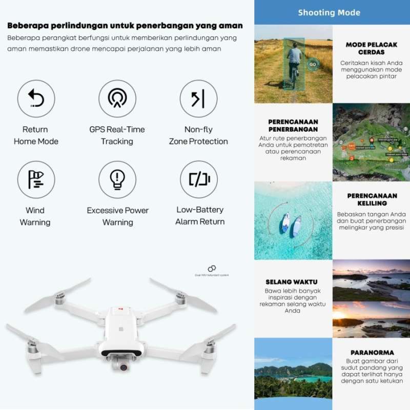 Drone FIMI X8SE 2022 V2 COMBO GPS 10KM 4k 48MP 3-Axis Gimbal Megaphone V2  COMBO,