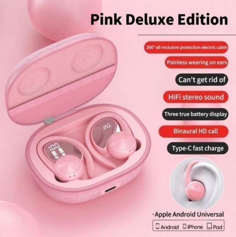 Promo Vivo V20 V20 SE Headset Wireless Pink Series Earhook