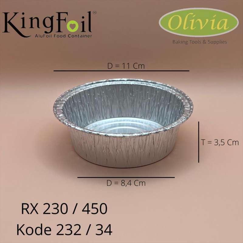 Jual Wadah Cup Aluminium Foil Bulat Rx 230 450 Kode 232 34