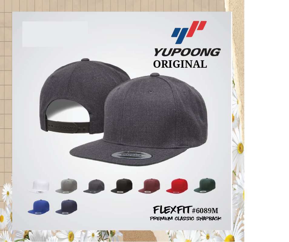 Topi Yupoong Flexfit Premium Snapback 6089M ORIGINAL
