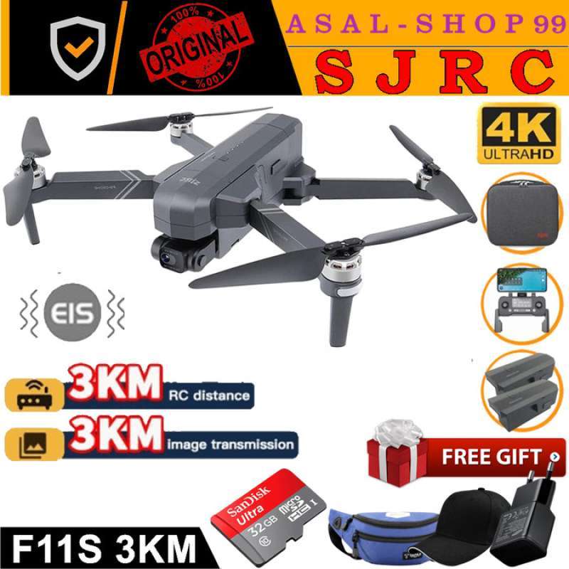 Promo Drone SJRC F11 PRO S PTZ 4K Version EIS Dual AntiShake Self