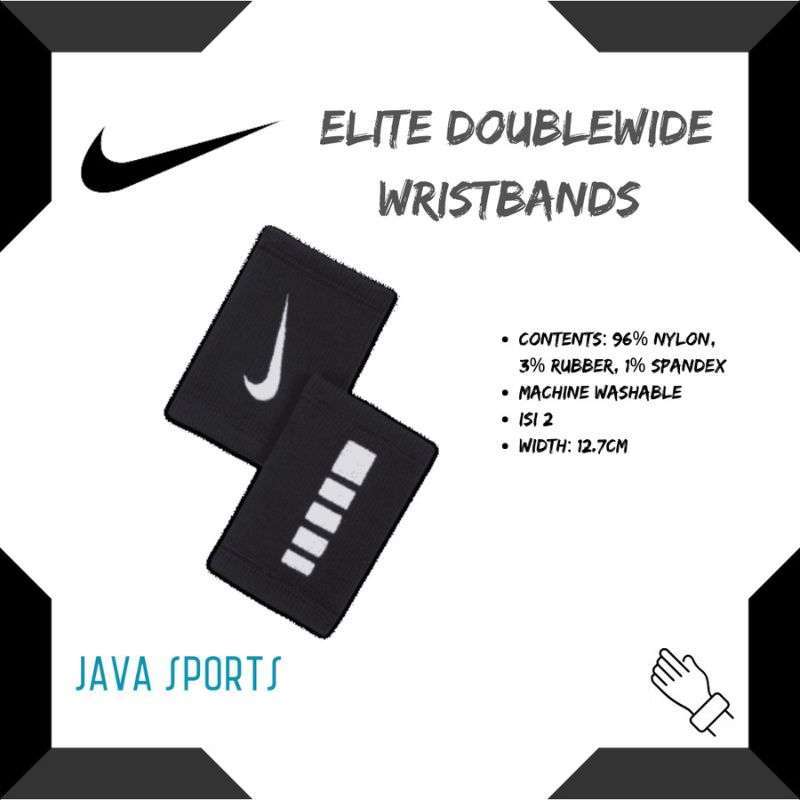 Jual Wristband Nike Elite Doublewide Wristbands Original 2 Pack