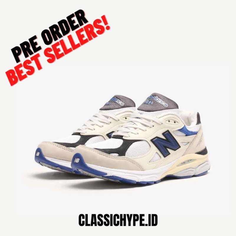 NEW BALANCE 990 V3 WHITE BLUE