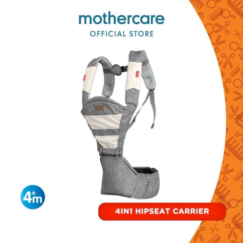 Promo Nuby 4 Way Hipseat Baby Carrier Grey Gendongan Bayi Abu