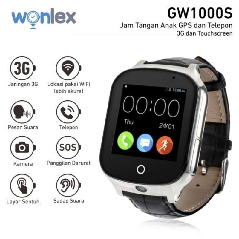 Jam Tangan Pintar Pelacak Anak Smartwatch GPS WONLEX GW100S Kid Tracker Watch