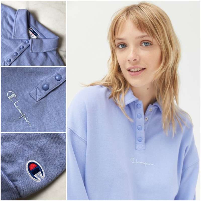 Champion uo exclusive henley button sale sweatshirt