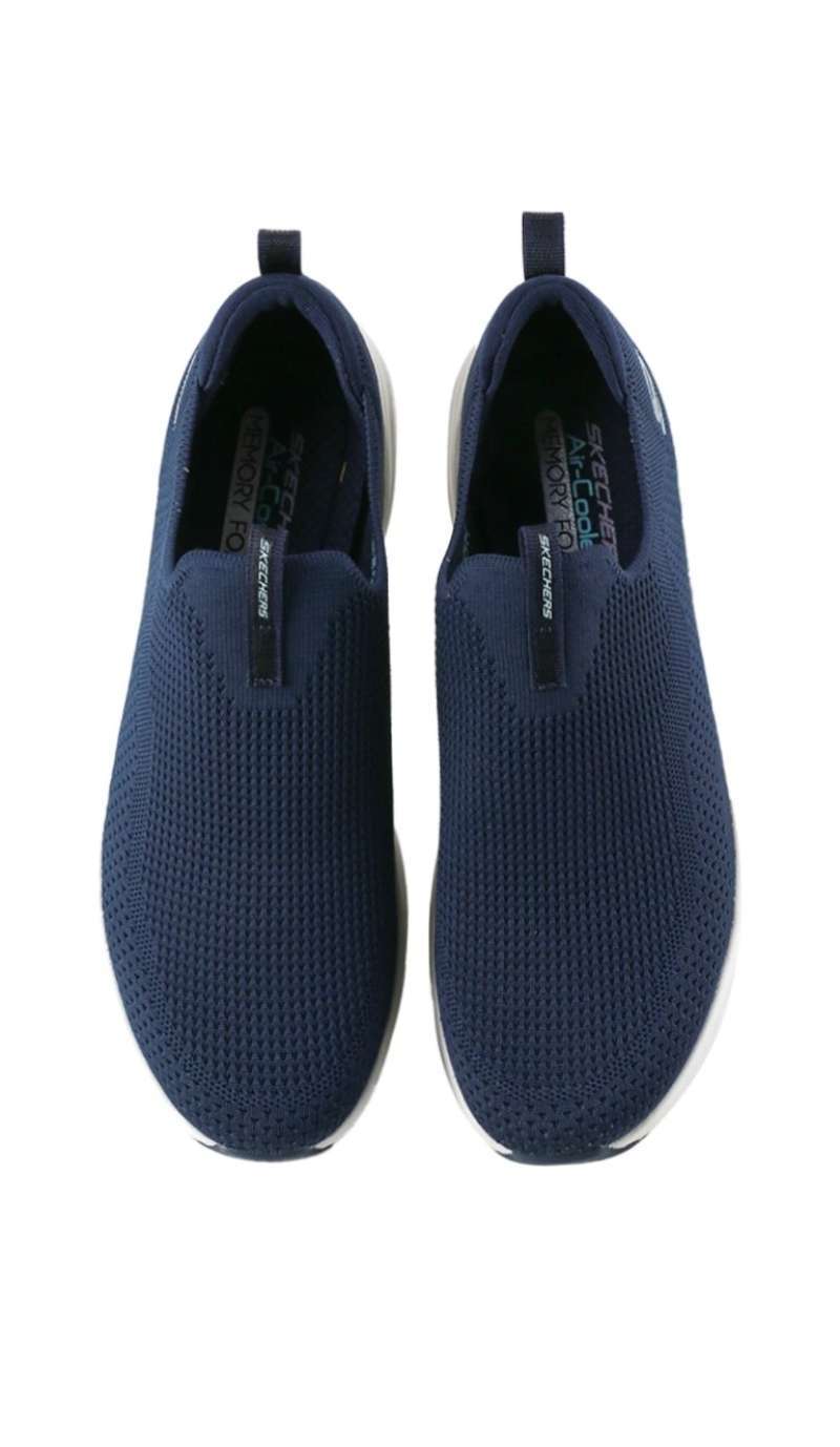 Skechers navy outlet slip on