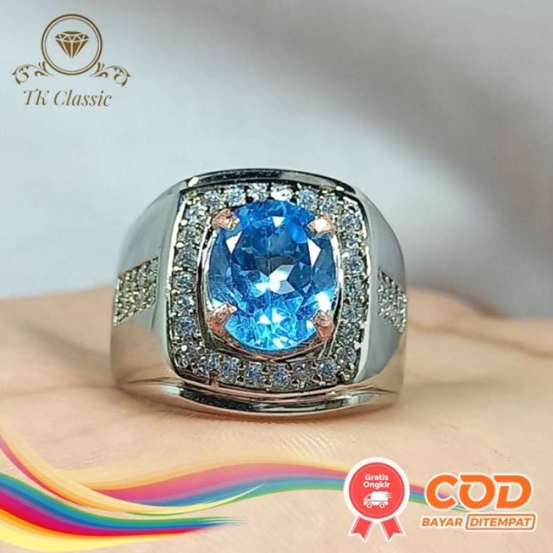 Jual Batu Blue Topaz Asli Natural Bersertifikat Memo Top Quality Siap Pakai  di Seller Pilihan Shop - Harapan Jaya, Kota Bekasi | Blibli