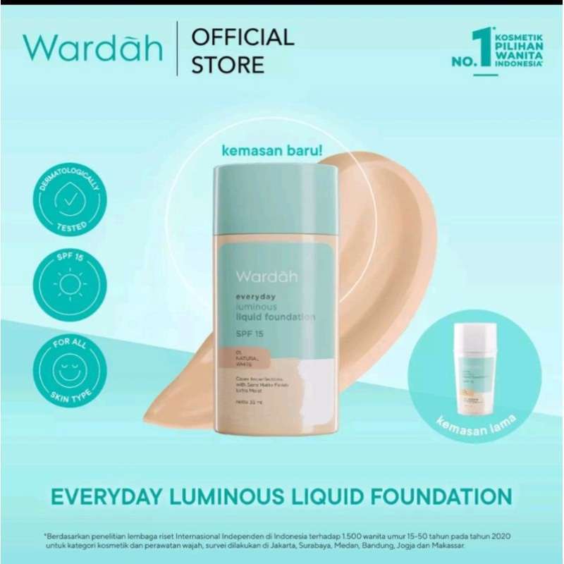 Wardah Everyday Luminous Liquid Foundation original
