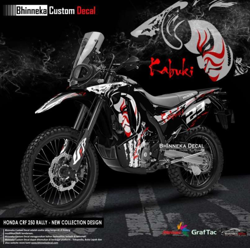 Promo DECAL STICKER SUPER PREMIUM CRF 250 RALLY KABUKI Diskon 23