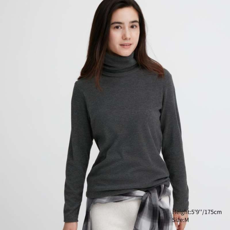 Jual UNIQLO HEATTECH Pullover Fleece Kerah Tinggi Lengan Panjang