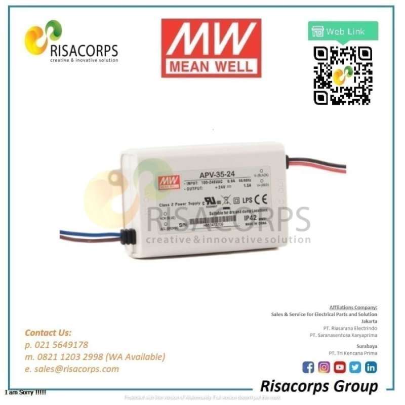 Jual Meanwell Apv 35 24 Original Murah Harga Diskon Februari