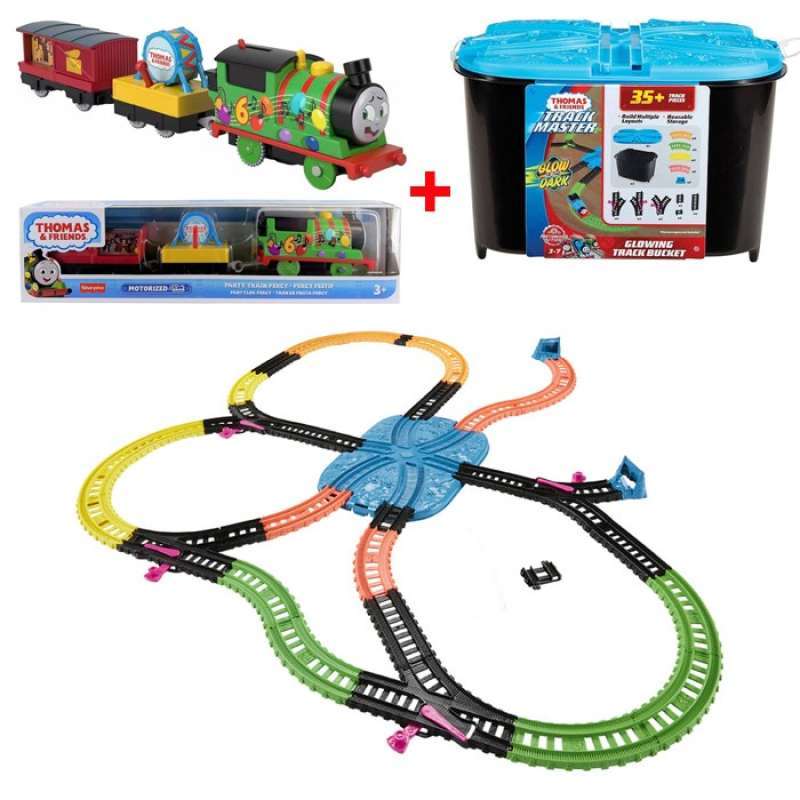 Promo Thomas And Friends Track Master Glowing Track Bucket