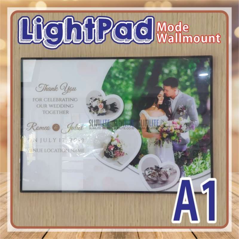 Jual LED Slim Light Pad Display Wall Poster Banner Neon Box Tipis Menu  Papan Lampu Backlite Duratrans Board Frame Advertising Portable Extend  Listro A1