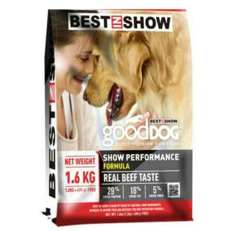 Promo makanan kering anjing BEST IN SHOW GOOD DOG ADULT BEEF 1 6